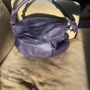 B Makowsky Purple Leather Bag